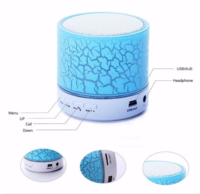 Good Promotion!Cute Wireless Remote Control Musical glowing LED Mini Bluetooth Speaker With Sucker - ANKUX.COM
