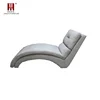 comfortable french luxury modern design hotel lazy relax gray fabric lounger chair