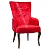 Red Comfortable Armrest Romanian Chair Furniture for sale YC-F063
