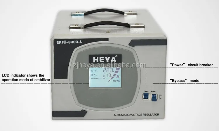 Single Phase Under/Over Voltage Protection Relay Type 12KVA 10KW Power AC Automatic Voltage Regulator/Stabilizer