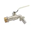 High Quality Brass Nickel Plated Ball Bathroom Water 1/2 Inch Bibcock Taps