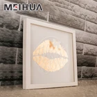 Decorative custom modern art foil lip picture frames