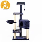Luxurious Design Cat Tree Dark Blue Cat Furniture For Big Cats