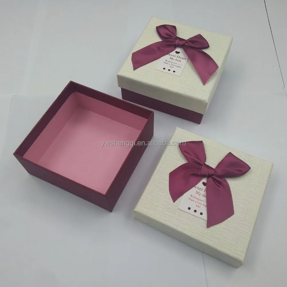 hot sale bowknot decorative packaging cosmetic box design gift