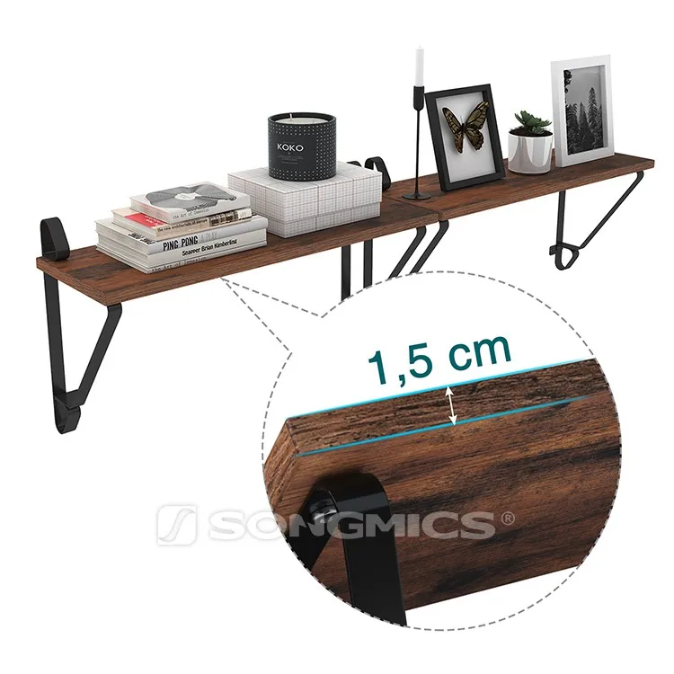 wood floating shelves kitchen