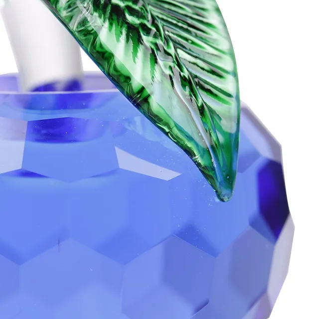 decorative colorful crystal apple gift for table decoration