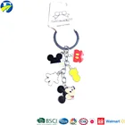 F&J Brand wholesale mini key rings custom coin keychains with charm for kids bags