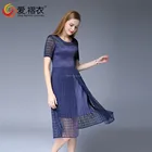 Popular office clothing Shoulder see through cocktail dress office lady formal dress