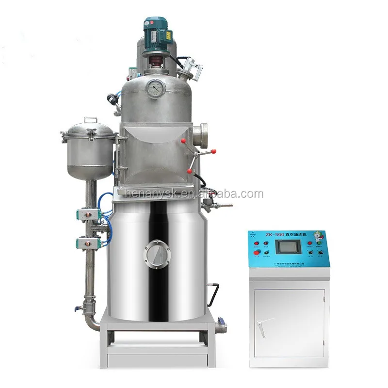 ZK-500 Stainless Steel Low Temperature Food Fruit Vegetable Vacuum Frying Oil Frying Equipments Machinery