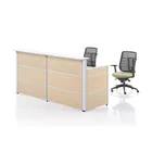 New Design Metal Line 2 Person High Reception Desk Wood