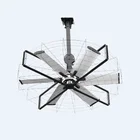 Aluminum 6 Fan 2.0M Diameter 6 Aluminum Blades DC Motor Big HVLS Industrial Wall Fans