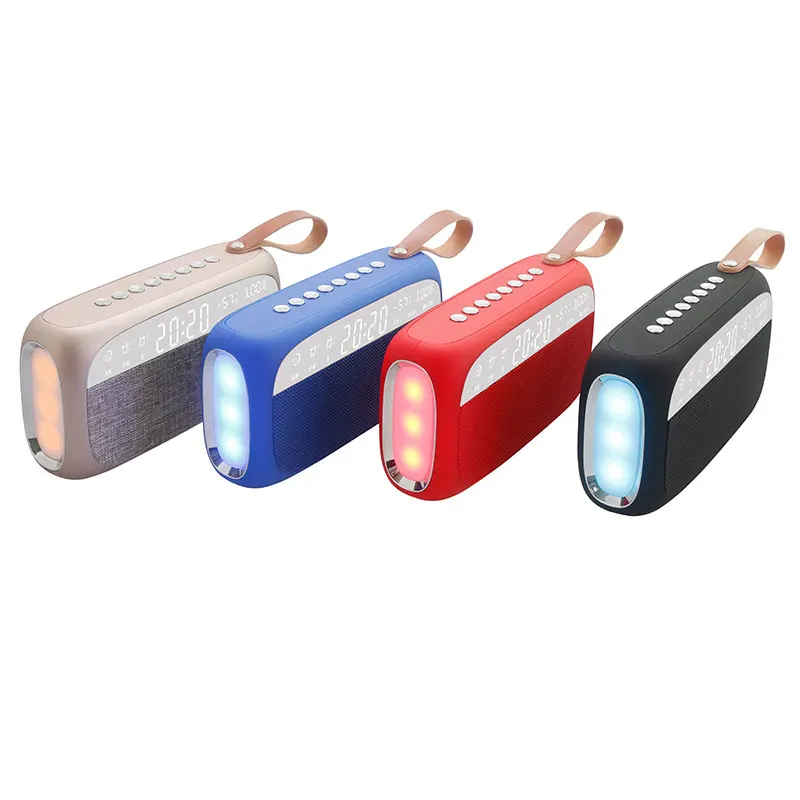 DIGITAL ALARM CLOCK WIRELESS SPEAKERT FASHION 2x5W 2400MAH DOUBLE MOODLIGHT MIRROR TIME DISPLAY - ANKUX.COM