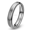 4mm Titanium Comfort Fit Wedding Band Ring Beveled Edges Brushed Classy Rings for Women Lady Girls Gift