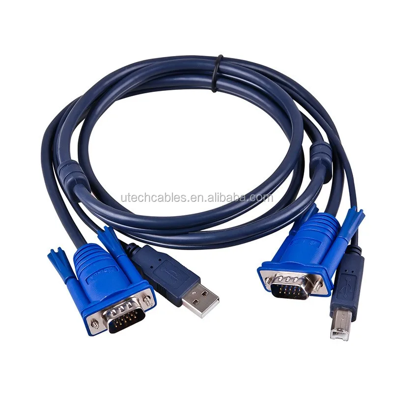 10Ft 15 Pin Usb 2.0 Kvm Switch Cable For Keyboard Mouse Vga - ANKUX.COM