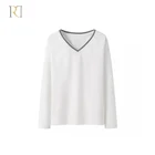 Promotional plain cotton full long sleeve t shirt for men