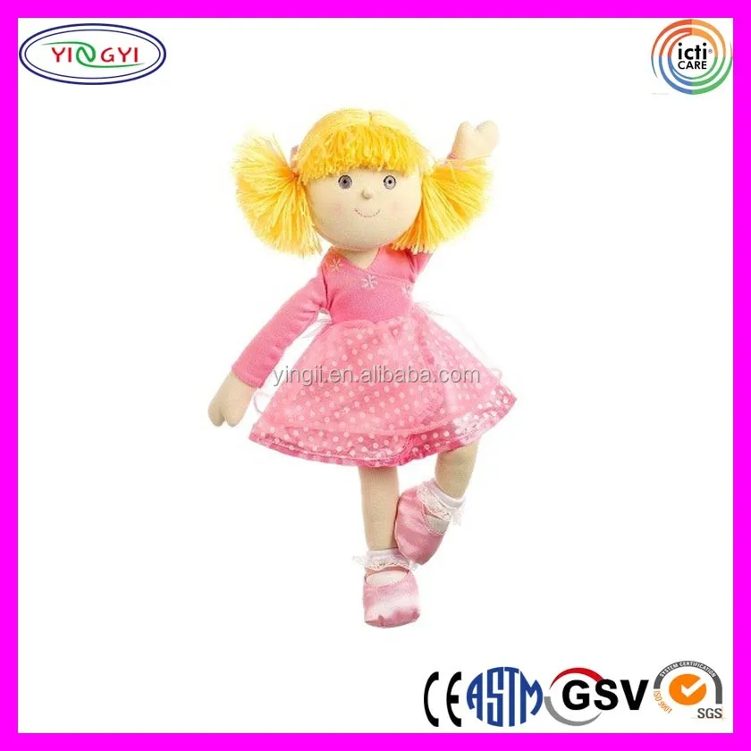 astm free soft girl american dress doll stuffed plush cute girl