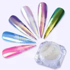 1 Bottle Aurora Pigment Nail Glitter Neon HALI Aurora Nail Powder Chameleon Nail Art Chrome Pigment HLNP-01