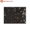 High quality tiles sparkle black marble artificial stone