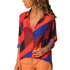 Fashion Long Sex Printed Women Shirt Model Women Office Women's Blouse