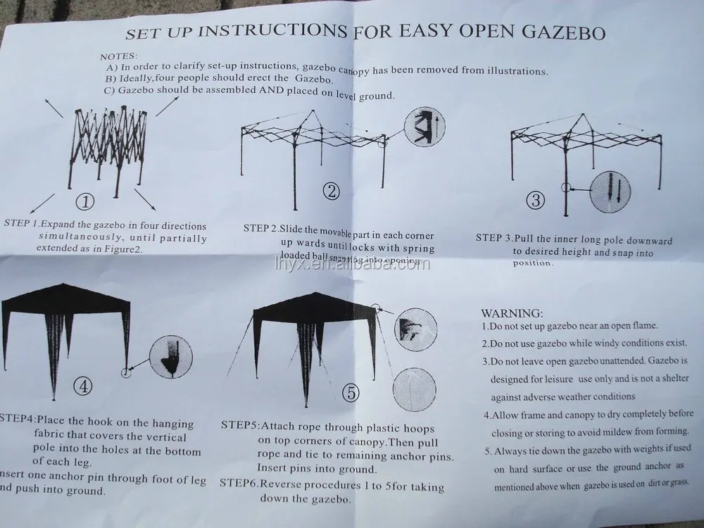 How do you assemble a gazebo?