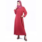 2019 Turkey Design Solid plain color women long skirt dress Abaya