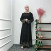 Muslim Fashion Beaded Embroidered Long Dress Hot Style Ankle-length Dress Jilbab Pakistan