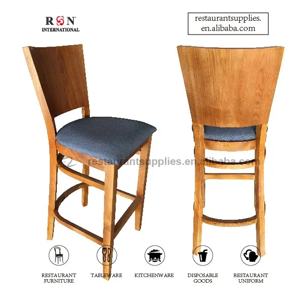 Modern Solid Wood Bar Stool Soft Linen Seat High Bar Chair With Backrest 2.jpg