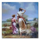 Hand Painted beautiful lady and girl world famous paintings Image for wall decor