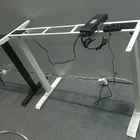 Anti-collision Dual Motor Two Stages Electric Height Adjustable Table Frame suitable for 1.4m to 2.0M width Desktop