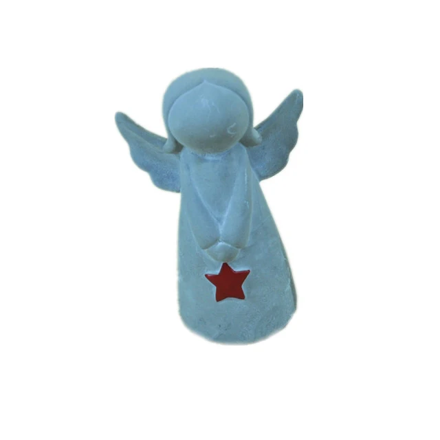 home decoration holiday gift cement christmas angel figurine