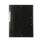 PP A4 3 Flap Elasticated File Folder with Spine Label for Filing and Storage