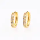 Meizhou muyang fashion jewelry 18K gold hoop crystal earring