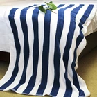 Rectangular Pool Towel 100%Cotton High Quality Blue and White Striped Pool Towel Beach Towel