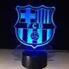 Fantastic gift FCB 3d light,football club led lights,best selling 2018 world cup 3d light lamp