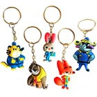 Chinese Supplier Zootopia Doll Custom 3D Anime pvc Keychain Bag Small pendant