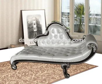 Danxueya White Leather And Black Wood Trim Luxury Victorian Sex Chaise Lounge Chair View Victorian Sex Chaise Lounge Chair Danxueya Product Details