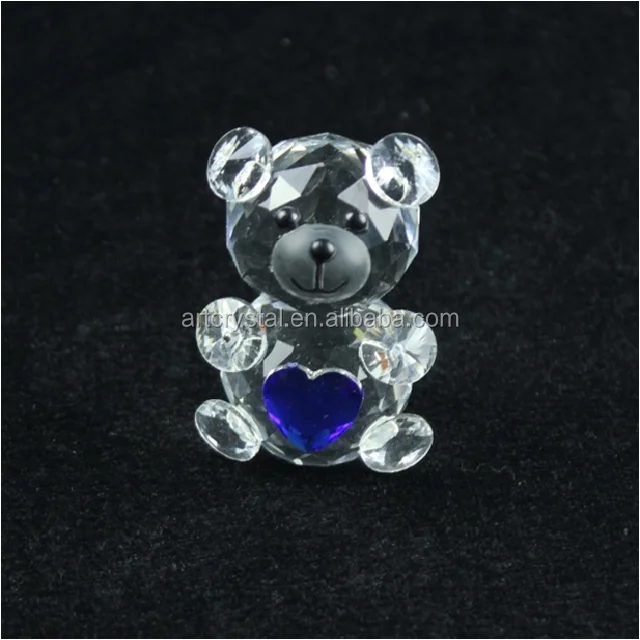 elegant craft gift k9 crystal teddy bear for baby shower favor