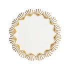 Home decoration ceramic plate chargers gold round reinforced plate