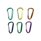 Personalized logo D shaped bulk stainless steel carabiner clip for wholesale