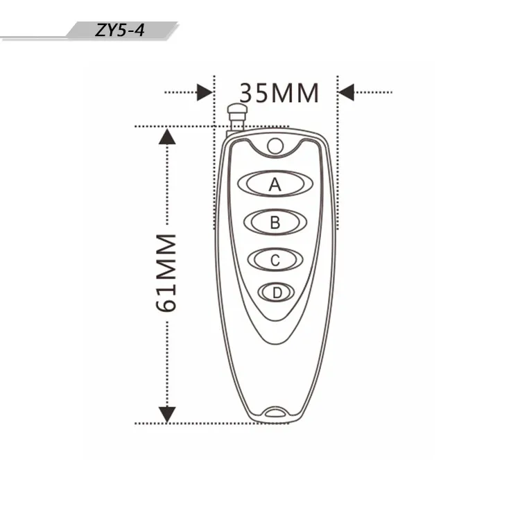 Zy5 4 4button Mini Garage Door Opener Remote Controller 200m