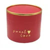 red paper christmas festival wedding sweet candy food favor round gift box