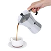 Espresso Maker Moka Pot Coffee Maker for Italian Cappuccino Latte Good for Gas or Electric Stovetop Silver Aluminum Extra Gaske