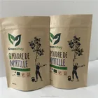biodegradable Aluminum kraft paper bag with zipper plastic packaging for tea