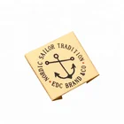 Custom Brand Printed Gold Logo Woven Labels For Coat