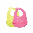 Custom Food Grade Roll Up Soft Silicone Baby Bibs