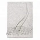 Medium size grey cashmere men's scarf from scarf factory in China