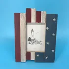 USA American Flag boy and girl photo frame 2 x 6 photo frame