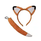 Fancy Dress Party Soft Plush Animal Ears Hair Band Headband and Tail Set,zoo animal headbands plush toy