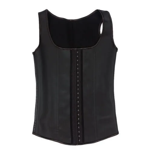 Men Sport Latex Waist Training Cincher Body Shaper Basque Halter Corset Ann Slim