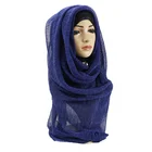Muslim women dress newest design spun gold polyester shiny hijab